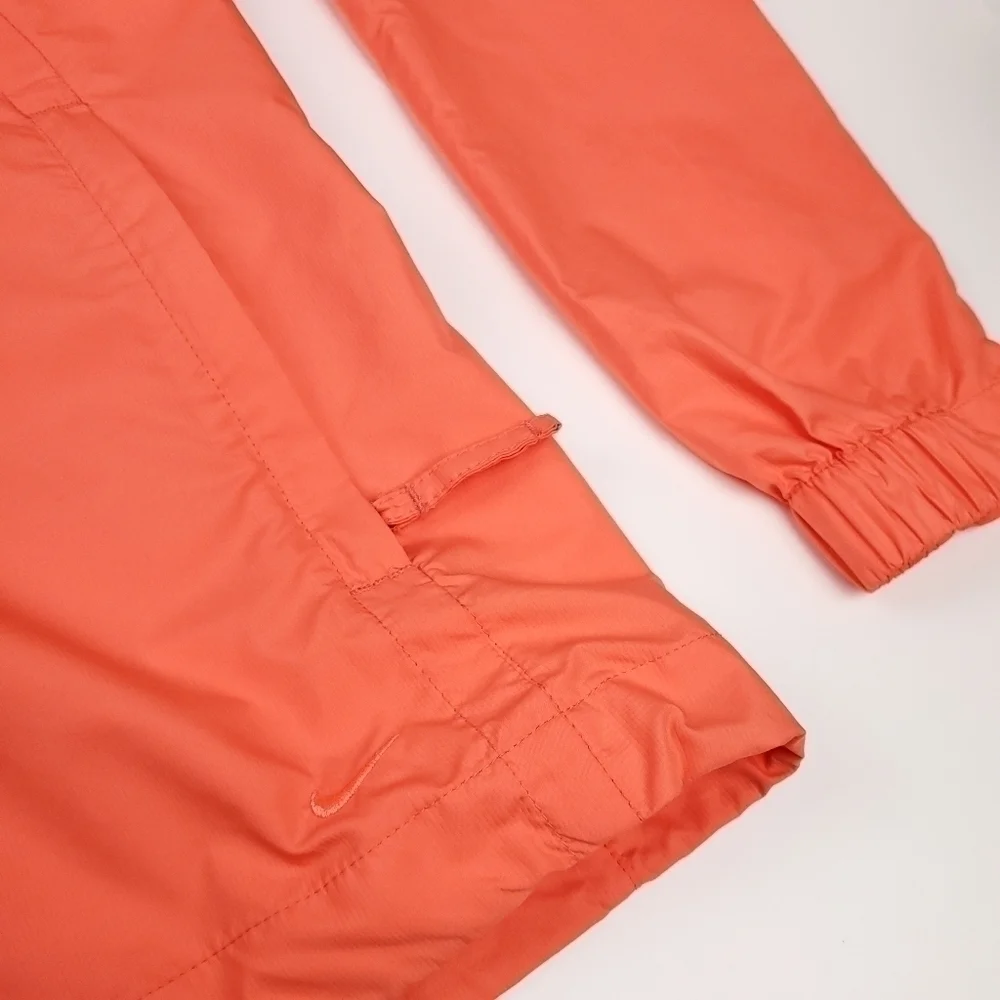 NIKE Golf Orange Wht Light Pullover Windbreaker M